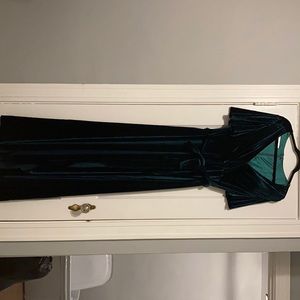 Green Velvet Formal Dress